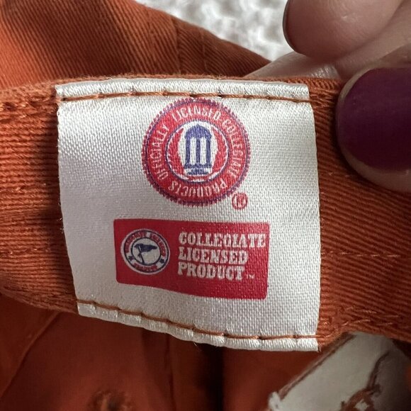 UT Austin Longhorns Baseball Cap Burnt Orange And White Logo Collegiate Line - Picture 7 of 7